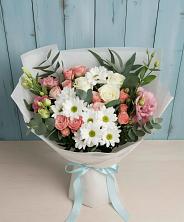 Букет цветов из:  Розы, Лизиантусы и Хризантемы в Шолоховском