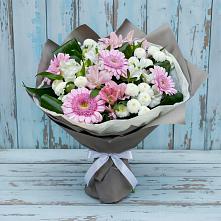Букет цветов из:  Герберы, Альстромерии и Хризантемы в Шолоховском