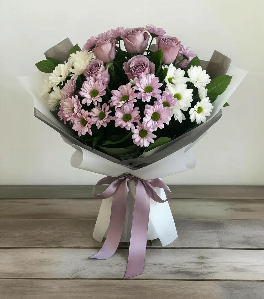Букет цветов из: Хризантемы и Розы в Шолоховском
