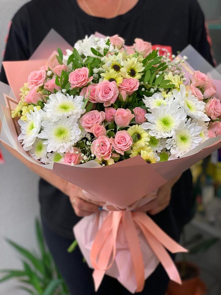 Букет цветов из: Розы и Хризантемы в Шолоховском