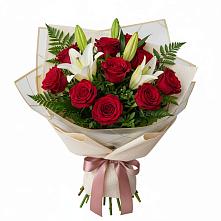 Букет цветов из:  Лилии и Розы #REPLACE_PRED# Шолоховском