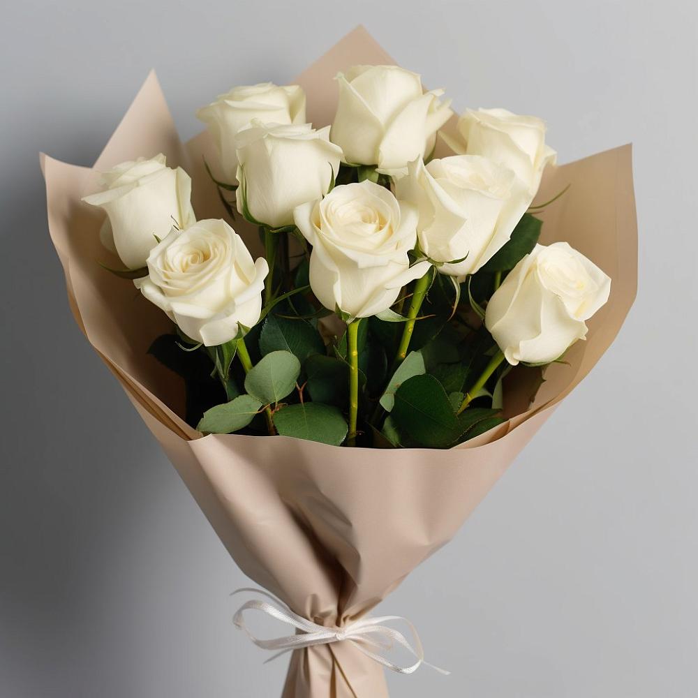 Букет 9 Белых роз Эдлесс Лав в Шолоховском