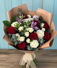 Букет цветов из:  Розы и Альстромерии #REPLACE_PRED# Шолоховском