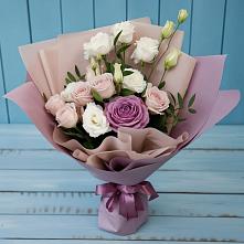 Букет цветов из:  Розы и Лизиантусы в Шолоховском