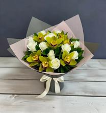 Букет цветов из:  Орхидеи и Розы в Шолоховском