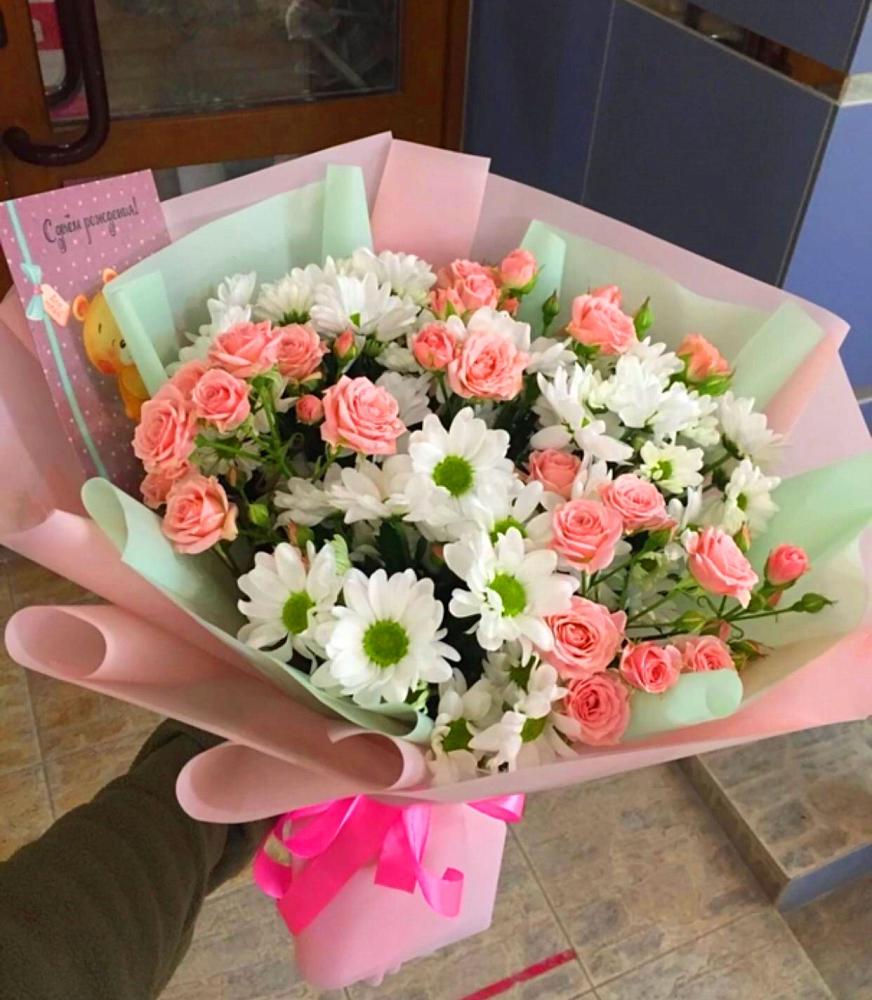 Букет цветов из: Розы и Хризантемы в Шолоховском