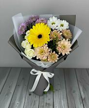 Букет цветов из:  Розы, Герберы и Хризантемы #REPLACE_PRED# Шолоховском
