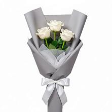 Букет 3 белые розы #REPLACE_PRED# Шолоховском
