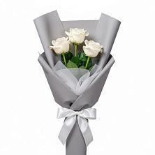 Букет 3 белые розы в Шолоховском