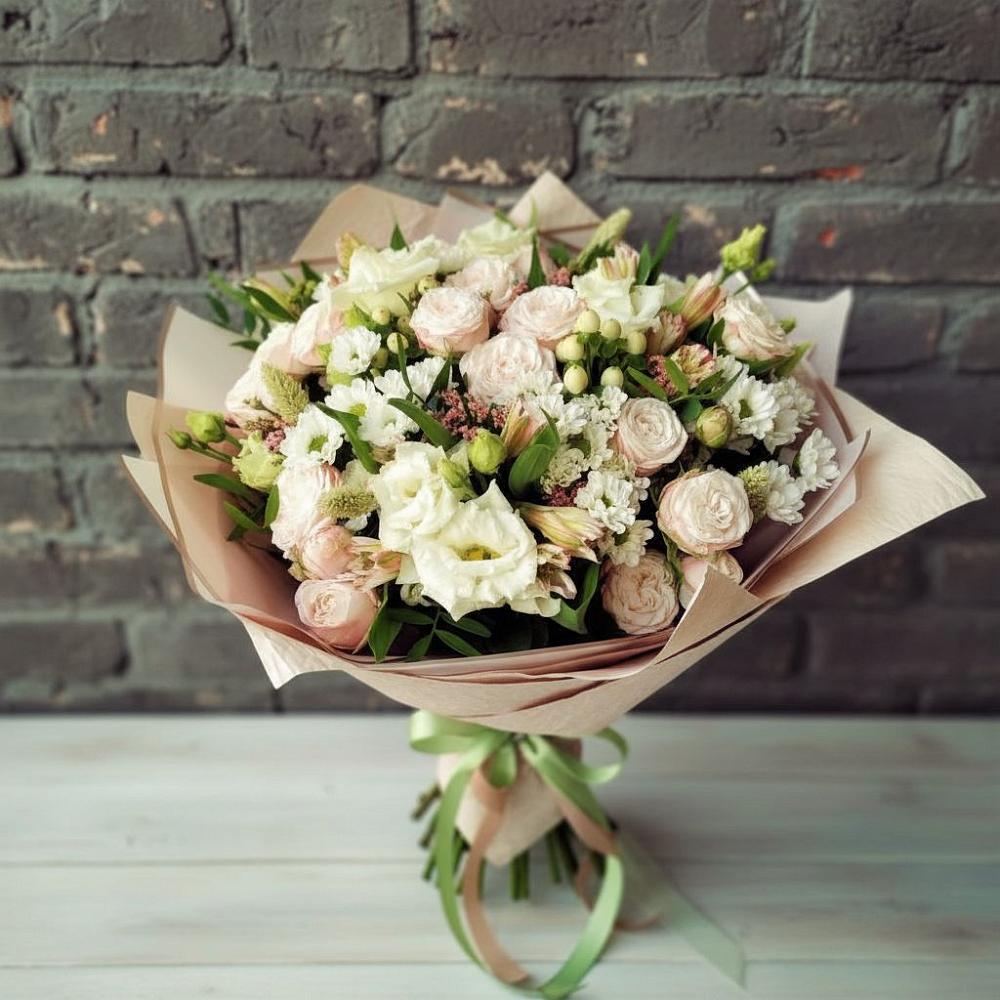 Букет цветов из: Альстромерии, Розы и Хризантемы в Шолоховском
