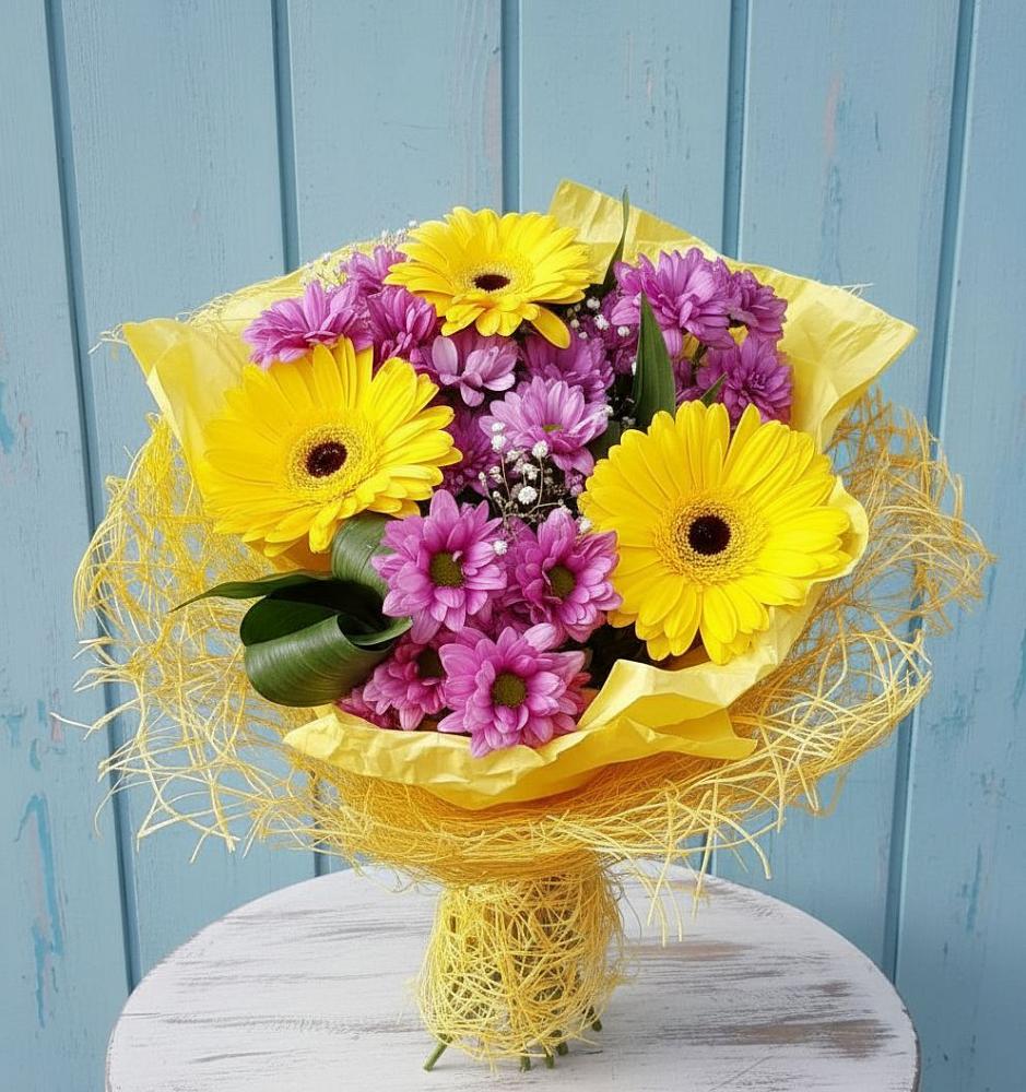 Букет цветов из: Хризантемы и Герберы в Шолоховском