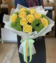 Букет цветов из:  Хризантемы и Розы в Шолоховском