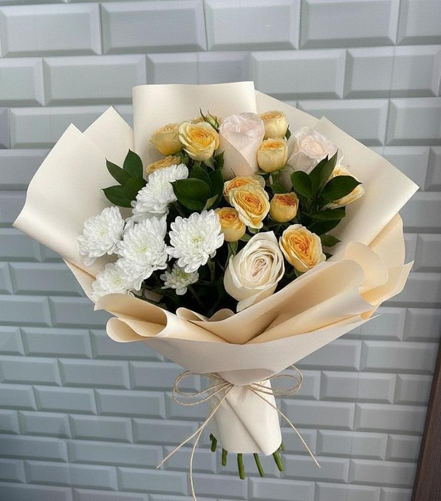 Букет цветов из: Розы и Хризантемы в Шолоховском