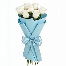 Букет 7 белых роз Проуд в Шолоховском