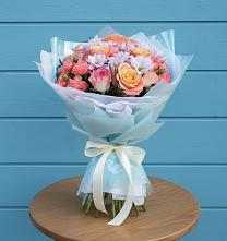 Букет цветов из:  Хризантемы и Розы в Шолоховском