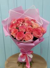Букет 15 Розовых роз Равель в Шолоховском