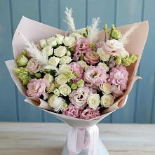Букет цветов из:  Альстромерии и Розы #REPLACE_PRED# Шолоховском